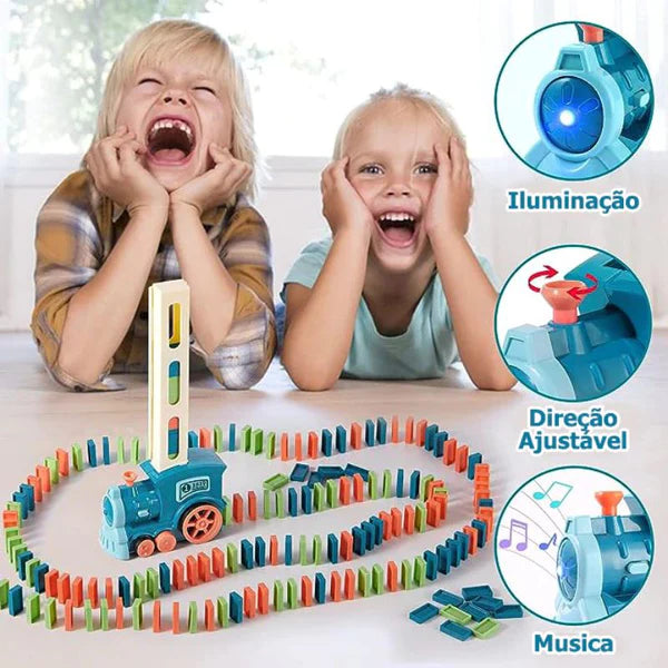 Toy Train with Dominoes Set