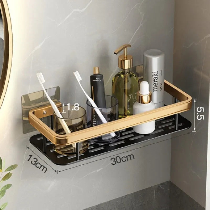 Luxury Bathroom Shelf No Drilling Rustproof