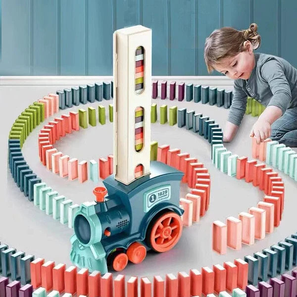 Toy Train with Dominoes Set